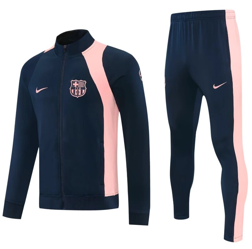 AAA Quality Barcelona 26/27 Tracksuit - Navy Blue/Pink